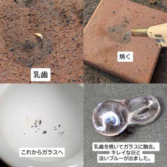 乳歯をガラスに。