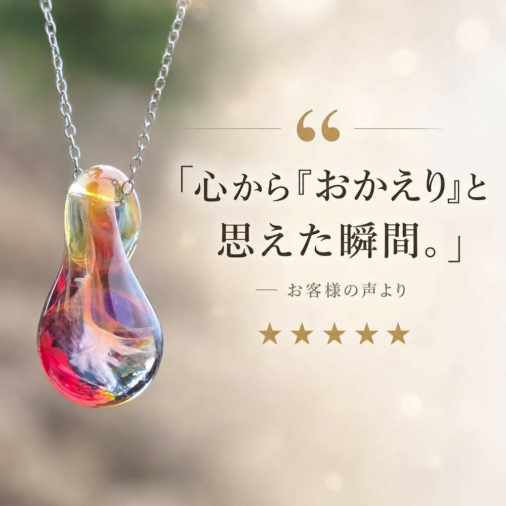 しずくのネックレス 【琥珀】 N