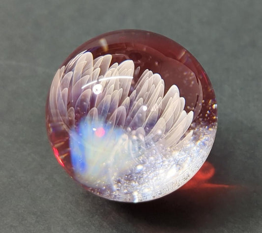 花のガラス玉「よろこび」 遺骨ガラスのガラス玉