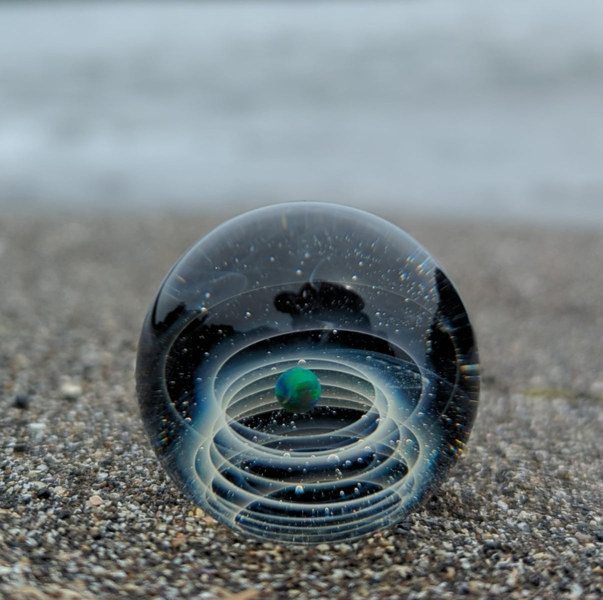 宇宙のガラス玉「ほしぞら」 遺骨ガラスのガラス玉