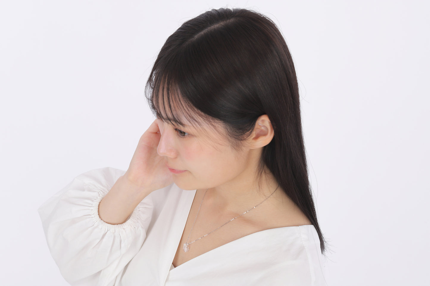 ティアドロップネックレス（S） 【クリア】 - INORIglass