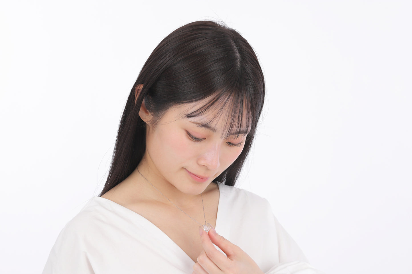 ティアドロップネックレス（S） 【クリア】 - INORIglass